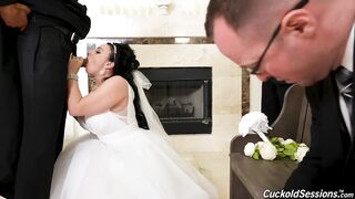 Payton Preslee's wedding turns rough interracial threesome - Cuckold Sessions