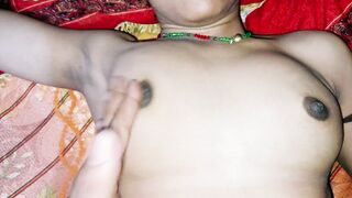 Indian Wife Riding Dick Full of sweat on her hot body