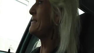 Granny is very open-minded...she gets fucked in a public parking lot !