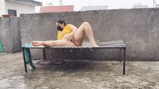 Pakistani Girl enjoy the rain