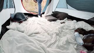 Lost Indigenous Woman Is Seduced by a Camper in a Tent in a Forest - Miss Squirting