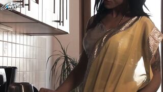 Yellow Saree Bollywood Bhabhi Fucked In The Kitchen - Filmy Fantasy Bollywood Porn