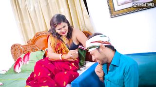 Desi Bihari busty lady fucked by two servants together ( Hindi Audio )