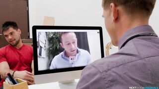 NextDoorStudios - Brandon Anderson Banged & Blown During Zoom Meeting