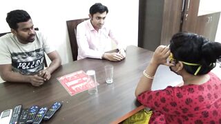 A Desi girl came for interview for adult movies and two directors took advantage and fucked her